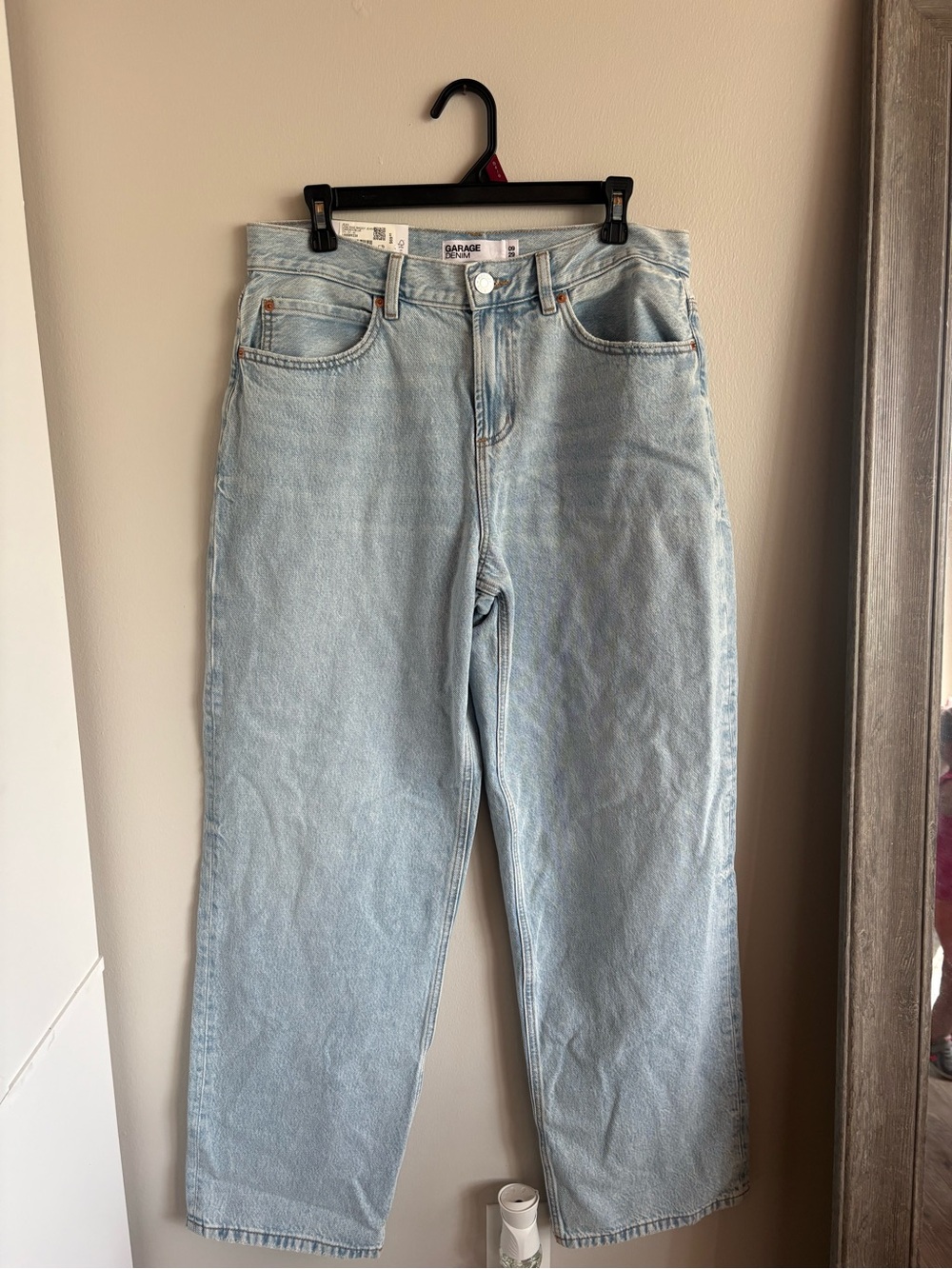 Garage Light Blue Straight Leg Jeans